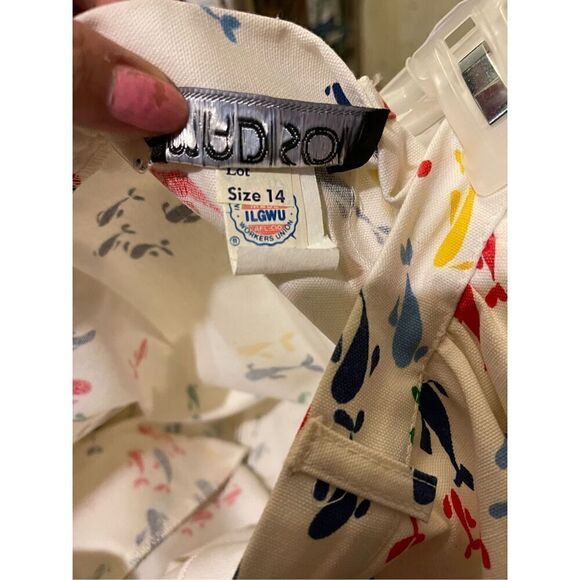 Madison Vintage UnionMade Button Front WHALES Skirt Sz 14 - Picture 10 of 11